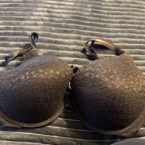 Victoria's Secret Black Textured Bra
